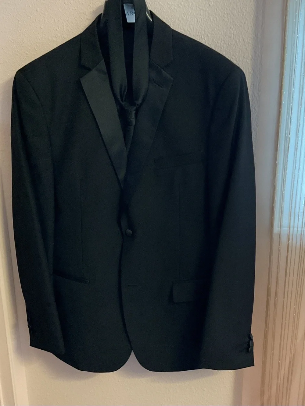 Men's Black Single-Breasted tuxedo jacket and pants slim fit